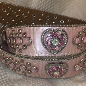 Leather/studs/jewels belt (ONLY!), almost new!